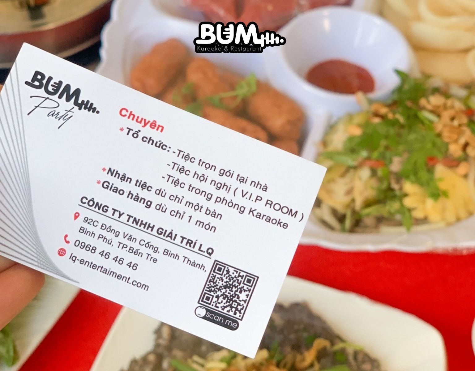 Dịch vụ nhận đặt tiệc tận nơi của nhà hàng karaoke BUM